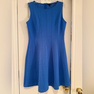 The Limited Textured Blue Midi Dress